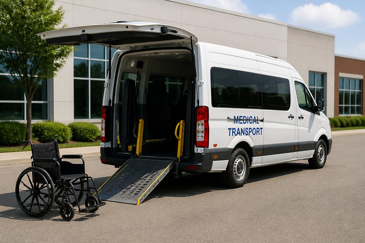 Bus z rampą najazdową dla wózka inwalidzkiego